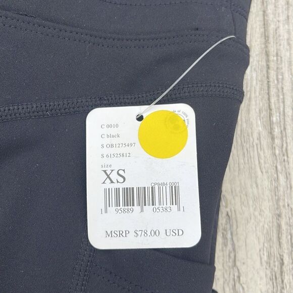 FP MOVEMENT BY FREE PEOPLE CLASS ACT HIGH WAISTED CROPPED LEGGINGS BLACK XS‎ NWT - Picture 4 of 6